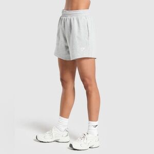 Gymshark Training Fleece Shorts in light grey core marl